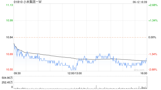 小米集团-W6月12日斥资约2339.89万港元回购220万股