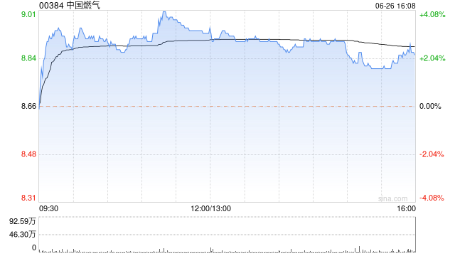 中国燃气公布年度业绩 实现收入约919.88亿港元同比上升4.3%