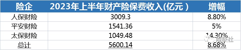 A股五大上市险企公布上半年成绩单：财寿险保费增速均超7%