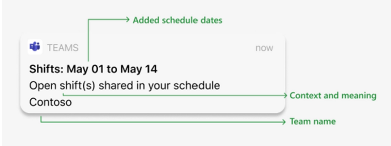 微软优化 Teams Shifts 应用，可向指定员工发送调班通知