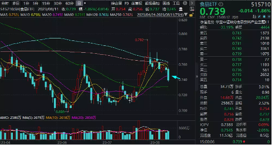 【ETF特约收评】A股风云突变，吃喝板块尽墨，食品ETF（515710）失守20日均线，下半年还有戏吗？