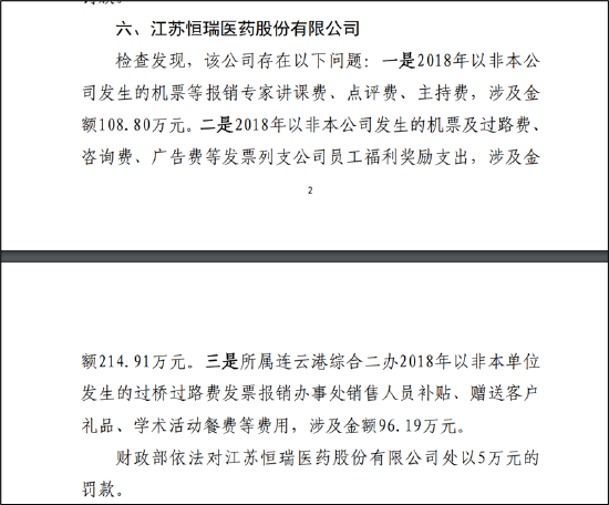 恒瑞医药销售费用居高不下有黑洞？曾虚开发票与行贿 集采压力或仍未出清