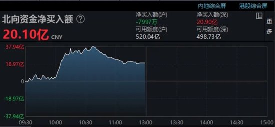 北向资金回来了！半天净买入20亿元！5倍牛股“秒跌”80%，啥情况？