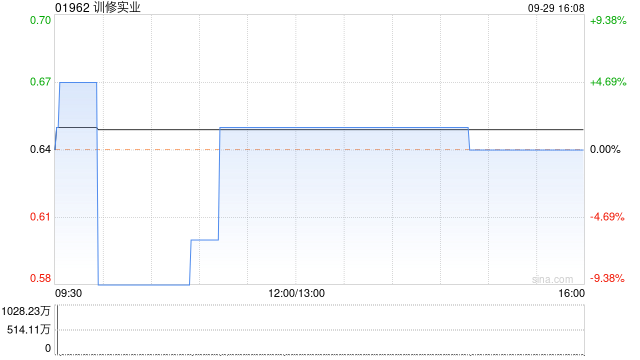 训修实业9月29日耗资667.68万港元回购1027.2万股