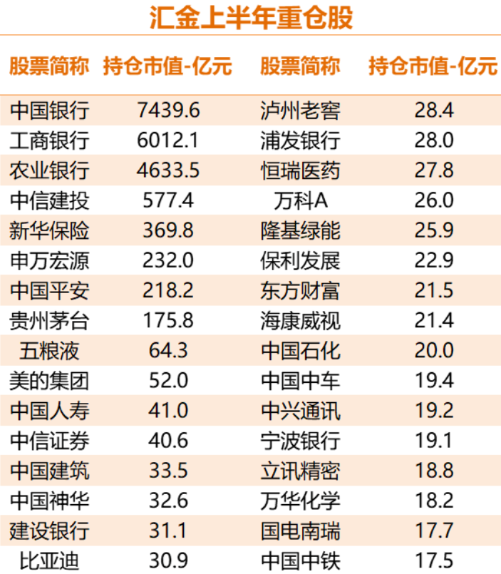 国家队出手了，市场迎关键机遇！上半年汇金还增持这些股票（附股）