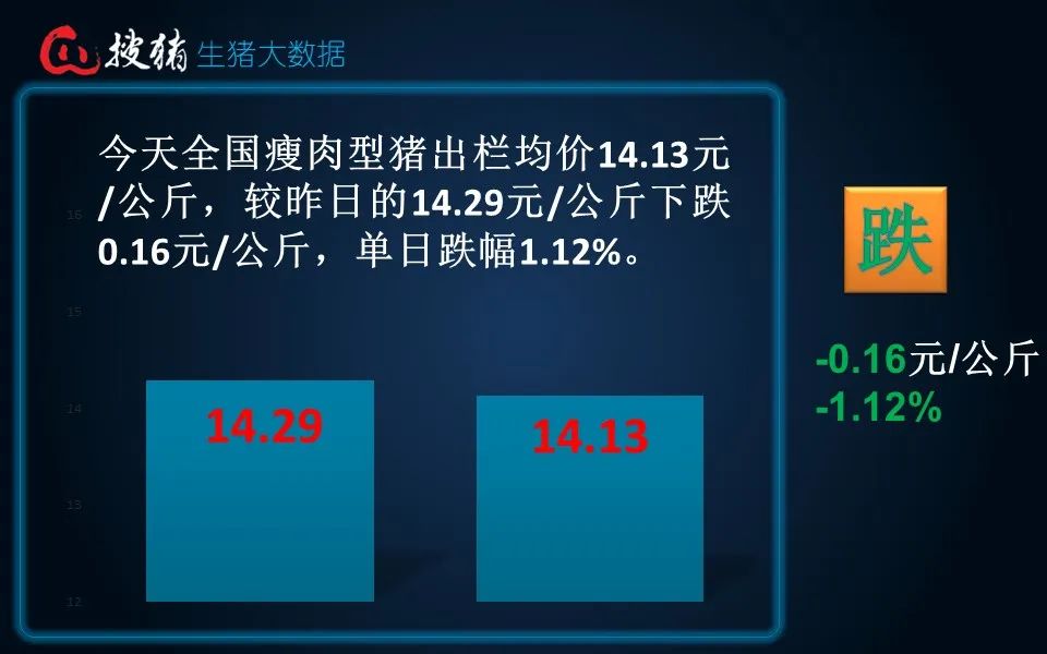 生猪现货日报|全国均价14.13元/公斤 下跌至7月末以来新低